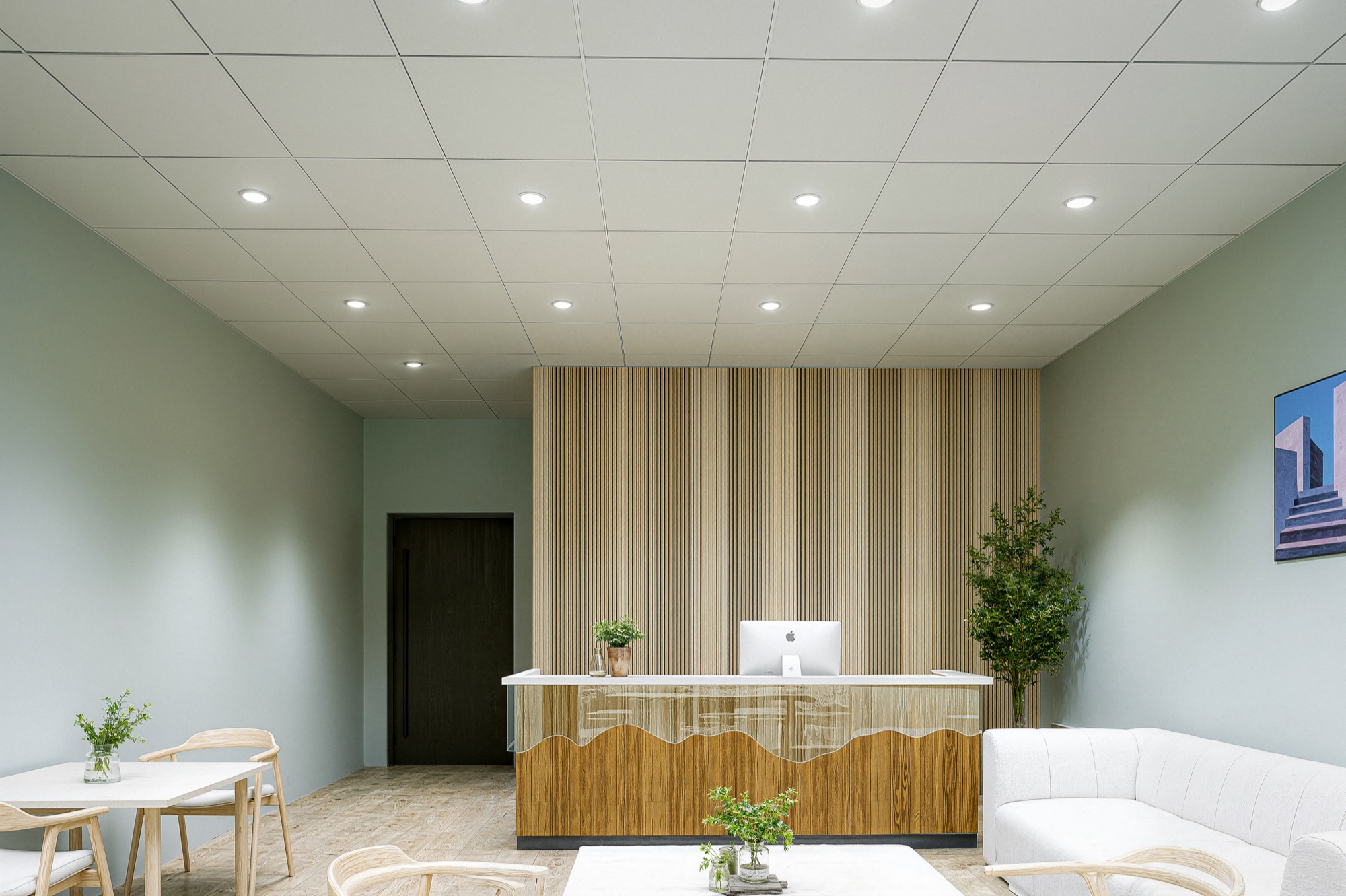 Professionally finished office reception area
